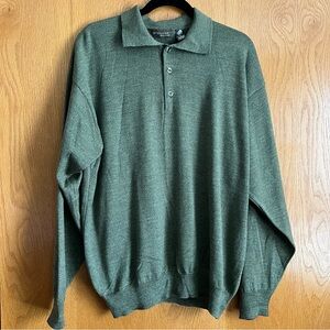 Giasone Olive Green Men's Polo Sweater